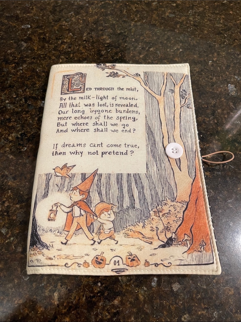 Over the Garden Wall Inspired Soft Book or IPad Cover